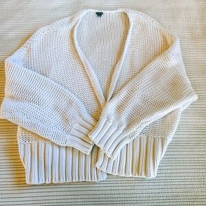 Aritzia Cream Open Knit Oversized Cardigan